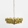 VIntage 2 Tiers Glass Disc Chandelier Adjustable Height Image - 3