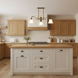 Vintage 3-Light Brown Bell Island Pendant Light Image - 3