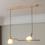 Vintage 3-Light Bulb-Shaped Metal Island Pendant Light Image - 2