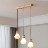 Vintage 3-Light Bulb-Shaped Metal Island Pendant Light Image - 3