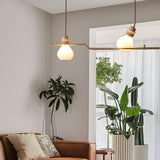 Vintage 3-Light Bulb-Shaped Metal Island Pendant Light Image - 4