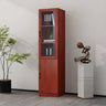 Vintage 4-Tier Glass Wood Closed Back Storage Bookcase Image - 9