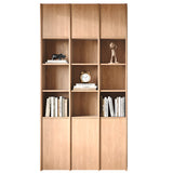 Vintage 6-Level Doors Oak Wooden Storage Bookcase Image - 14