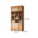 Vintage 6-Level Doors Oak Wooden Storage Bookcase Image - 16