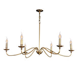 Vintage  6-Light Candelabra Metal Chain Chandelier Image - 12
