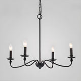 Vintage  6-Light Candelabra Metal Chain Chandelier Image - 13
