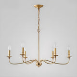 Vintage  6-Light Candelabra Metal Chain Chandelier Image - 16