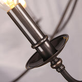 Vintage  6-Light Candelabra Metal Chain Chandelier Image - 19