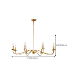 Vintage  6-Light Candelabra Metal Chain Chandelier Image - 25