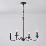 Vintage  6-Light Candelabra Metal Chain Chandelier Image - 6