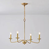 Vintage  6-Light Candelabra Metal Chain Chandelier Image - 9