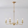 Vintage  6-Light Candelabra Metal Chain Chandelier Image - 9