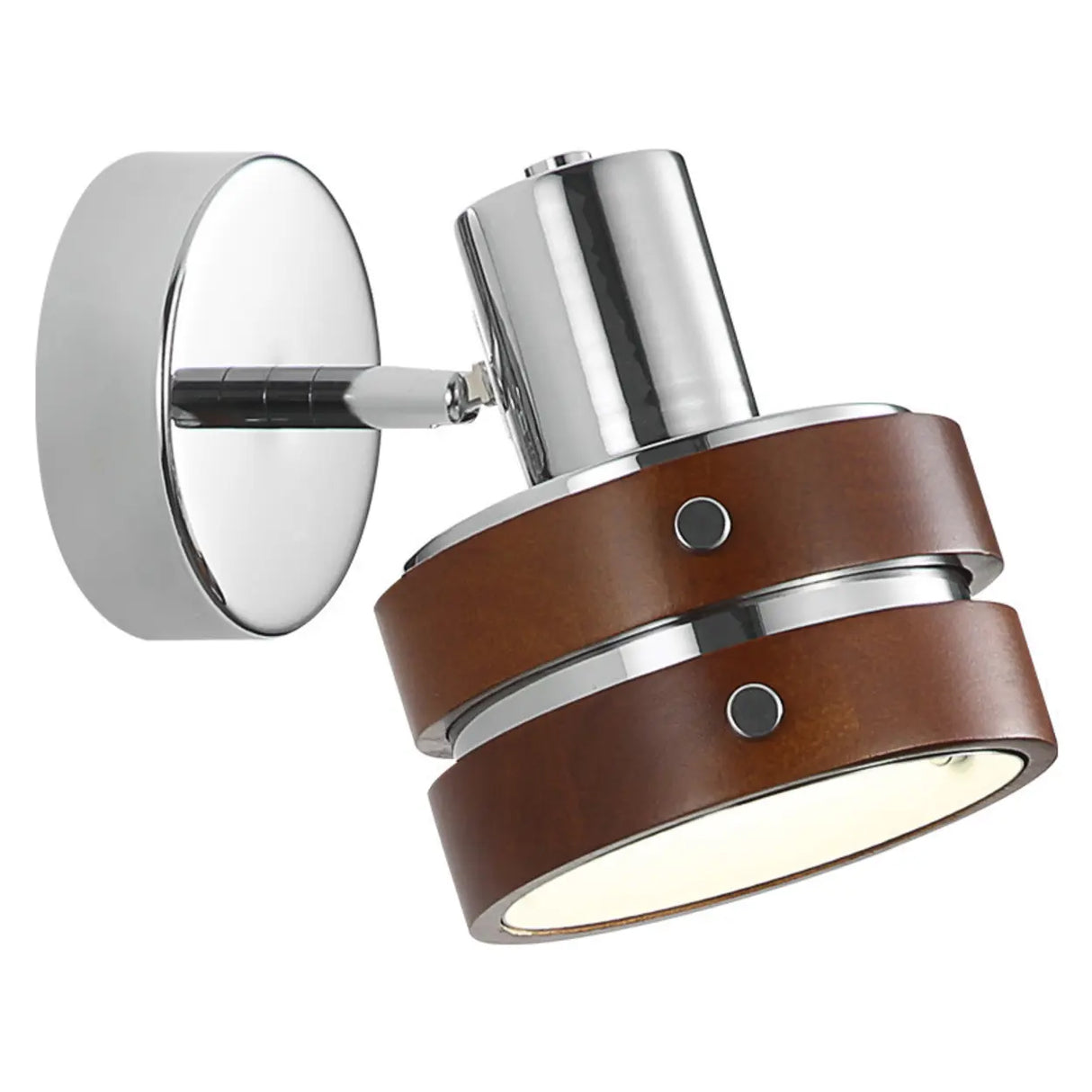 Vintage Adjustable Brown Drum Shade Wall Sconce  Image - 5