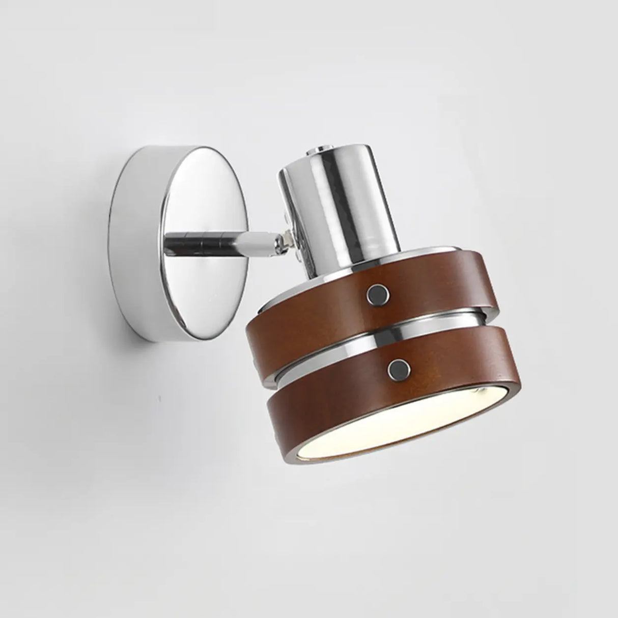 Vintage Adjustable Brown Drum Shade Wall Sconce  Image - 6