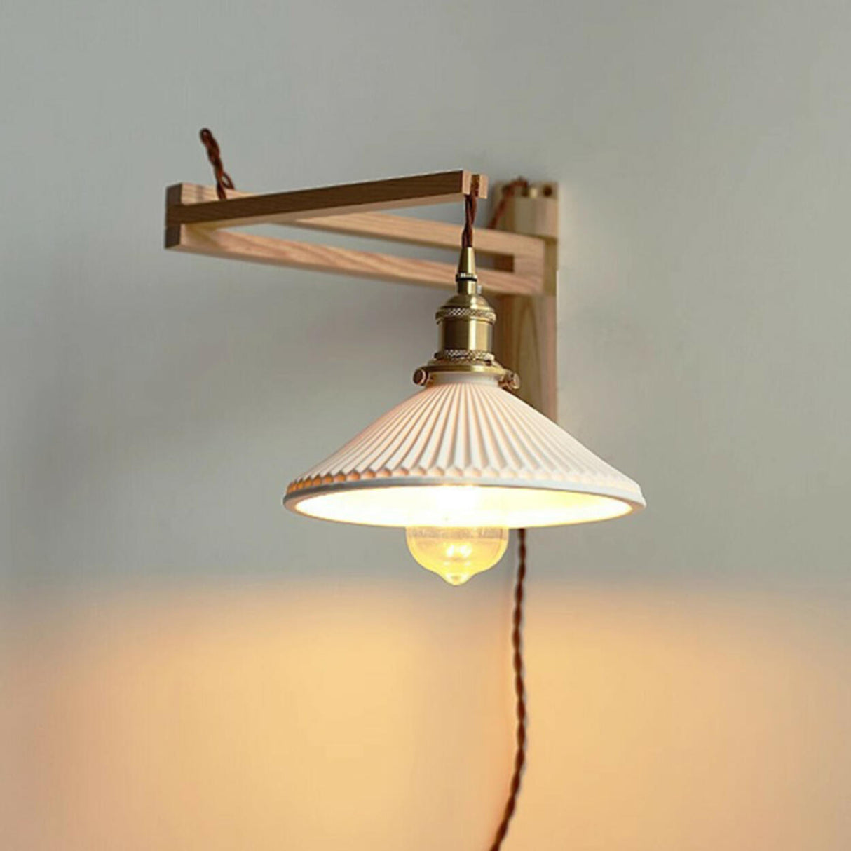 Vintage Adjustable Swing Arm Wall Sconce Image - 15