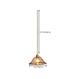 Vintage Amber Glass Pendant Light Adjustable Height #size
