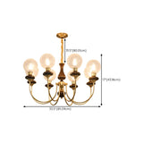 Vintage Arm Ball Metal Living Room Gold 6-Light Chandelier Image - 16