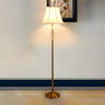 Vintage Beige Cone Shade Metal Frame LED Floor Lamp Image - 4