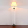 Vintage Beige Cone Shade Metal Frame LED Floor Lamp Image - 8