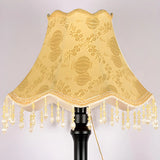 Vintage Beige Cone Shade Metal Frame LED Floor Lamp Image - 9