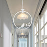 Vintage Birdcage Classic Floral Round Metal Pendant Light Image - 3