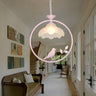 Vintage Birdcage Classic Floral Round Metal Pendant Light Image - 5