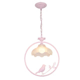 Vintage Birdcage Classic Floral Round Metal Pendant Light Image - 6