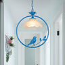 Vintage Birdcage Classic Floral Round Metal Pendant Light Image - 7