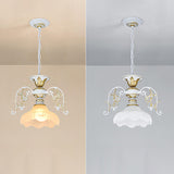 Vintage Black and Gold Floral Living Room Pendant Light Image - 18