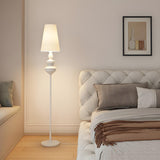 Vintage Black Classic Tapered Shade Floor Lamp Image - 2
