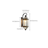 Vintage Black Glass LED Exterior Wall Lantern Light Image - 14
