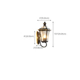 Vintage Black Glass LED Exterior Wall Lantern Light Image - 15