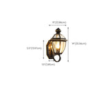 Vintage Black Glass LED Exterior Wall Lantern Light Image - 16
