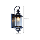 Vintage Black Glass LED Outdoor Wall Lantern Light Image - 24