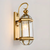 Vintage Black Glass LED Outdoor Wall Lantern Light Image - 9