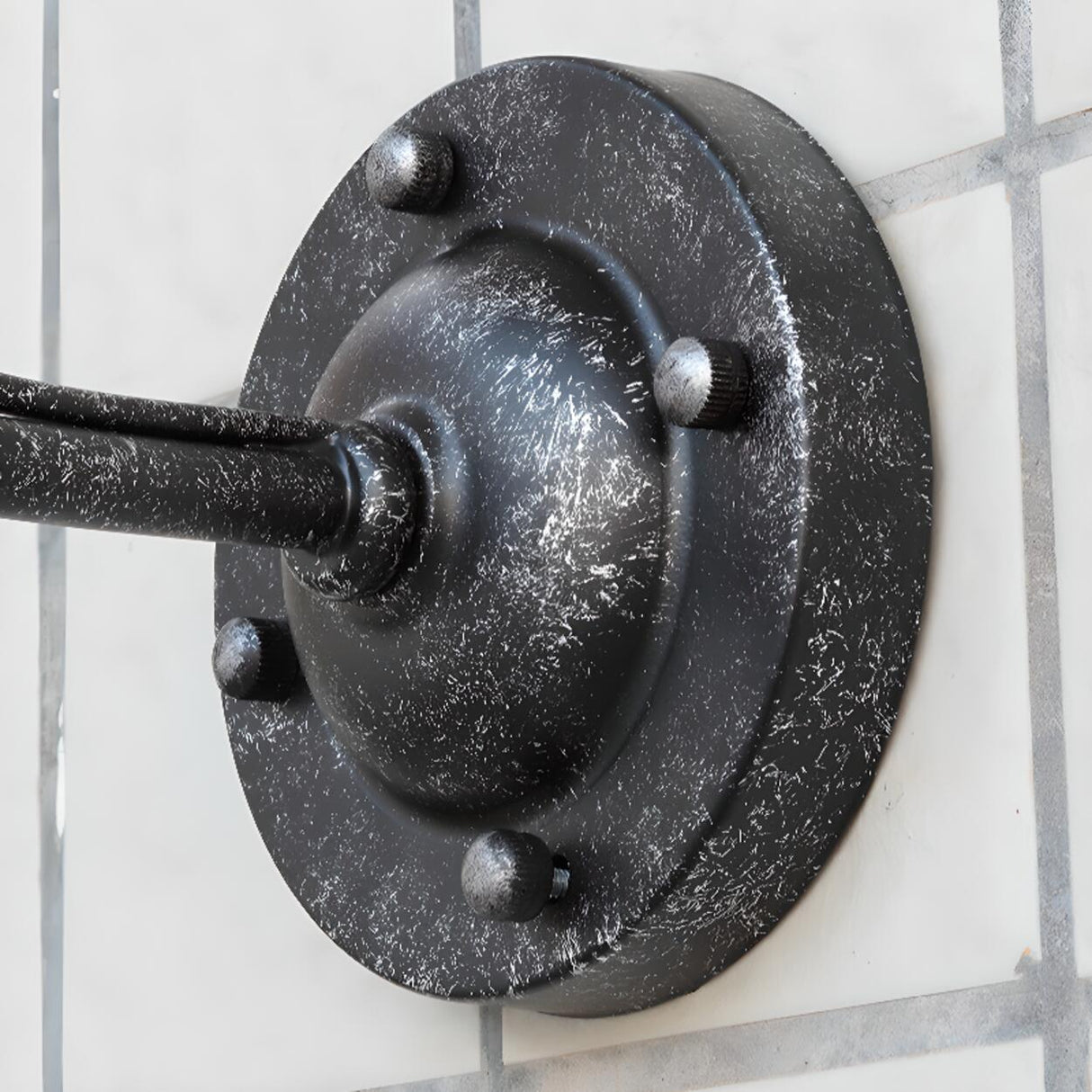 Vintage Black Industrial Outdoor Wall Light Image - 15