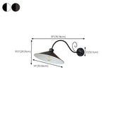 Vintage Black Industrial Outdoor Wall Light #size