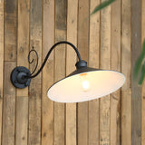 Vintage Black Industrial Outdoor Wall Light Image - 3