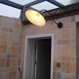 Vintage Black Industrial Outdoor Wall Light Image - 4