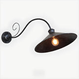 Vintage Black Industrial Outdoor Wall Light Image - 9