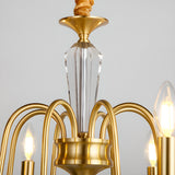 Vintage Black Iron Candelabra Crystal Chandelier Image - 17