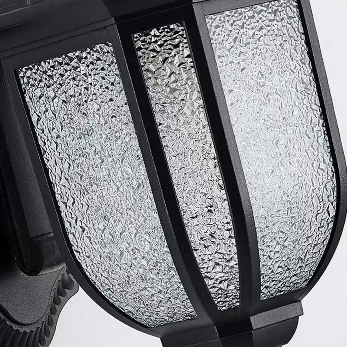Vintage Black Outdoor Waterproof Wall Lantern Light Image - 10