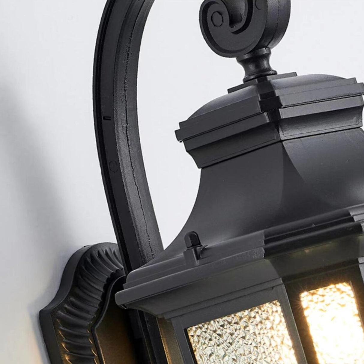Vintage Black Outdoor Waterproof Wall Lantern Light Image - 11