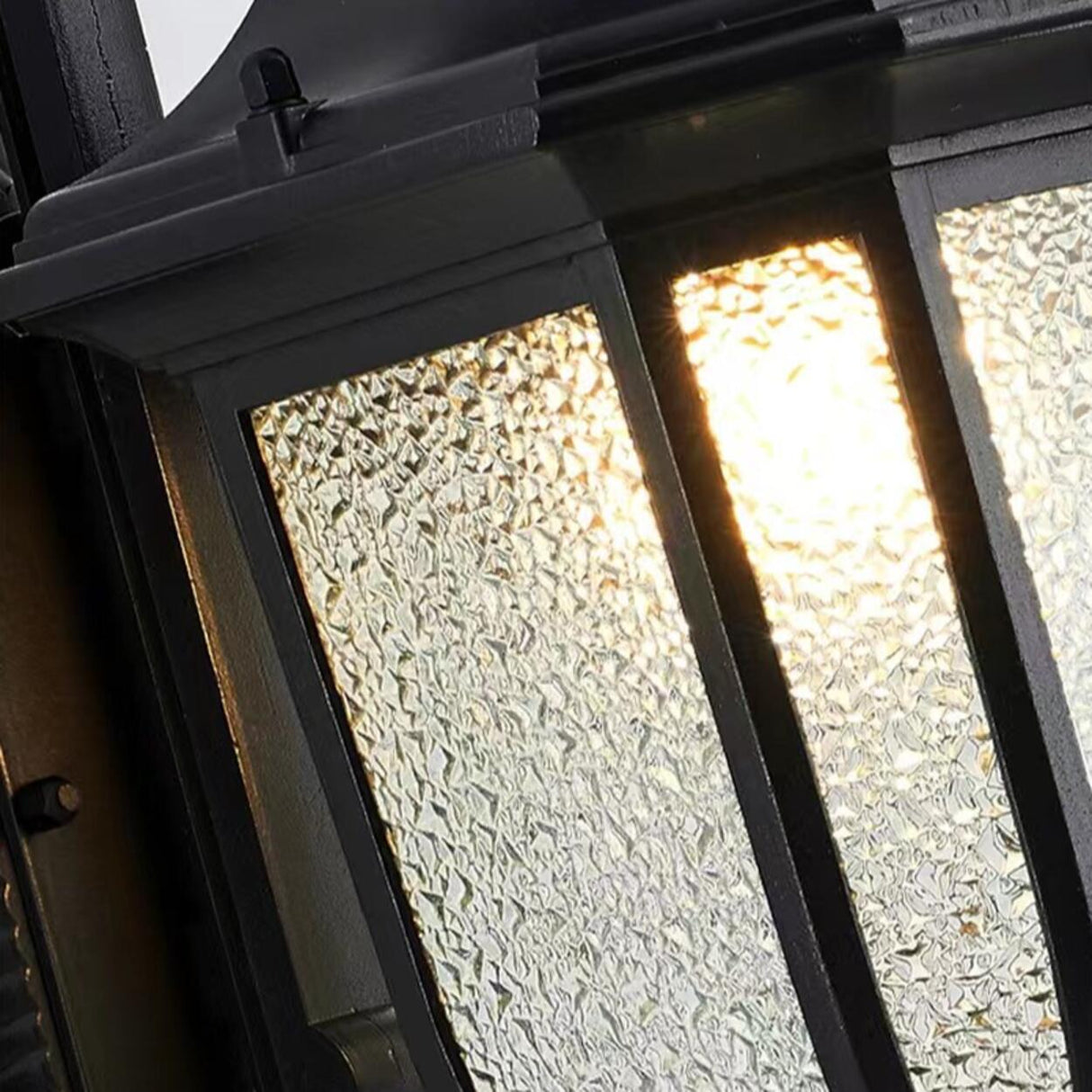 Vintage Black Outdoor Waterproof Wall Lantern Light Image - 12