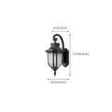 Vintage Black Outdoor Waterproof Wall Lantern Light #size