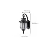 Vintage Black Outdoor Waterproof Wall Lantern Light Image - 14