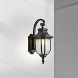 Vintage Black Outdoor Waterproof Wall Lantern Light Image - 7