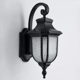 Vintage Black Outdoor Waterproof Wall Lantern Light Image - 9
