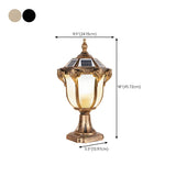 Vintage Black Solar Outdoor Lantern Garden Post Light #size