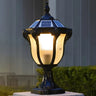 Vintage Black Solar Outdoor Lantern Garden Post Light Image - 3